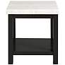 4_Marcello 22"W White Marble and Black Wood Square End Table more views