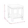 5_Marcello 22"W White Marble and Black Wood Square End Table more views