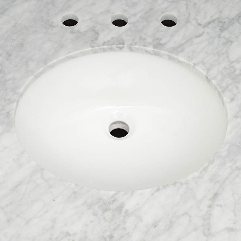 Image 5 Marcello 32" Wide Black and White Marble 1-Drawer Single Sink Vanity more views
