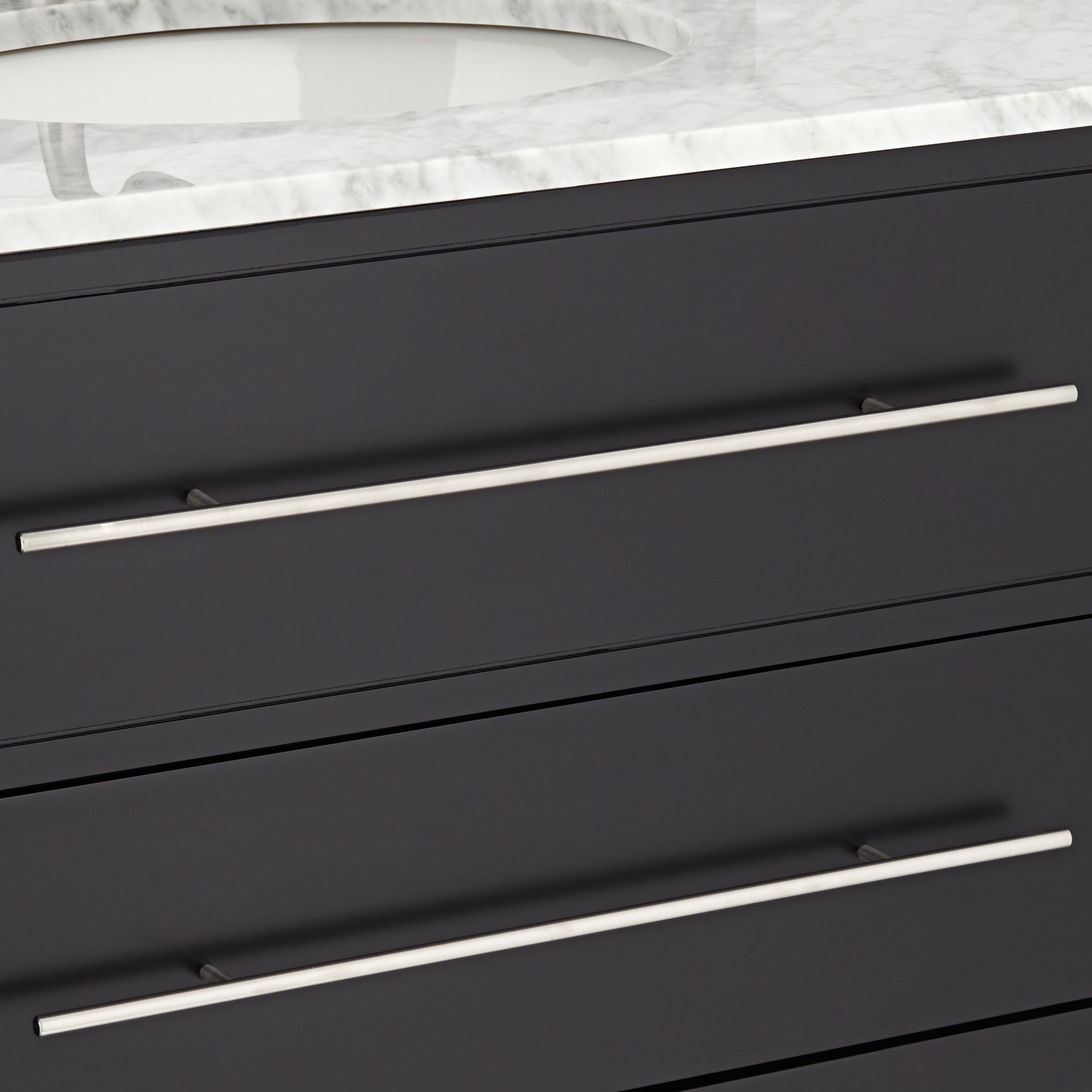 Image 5 Marcello 32"W Black and White 1-Drawer Single Sink Vanities Set of 2 more views