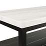 5_Marcello 48" Wide White Marble and Black Wood Coffee Table more views
