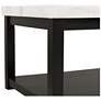 6_Marcello 48" Wide White Marble and Black Wood Coffee Table more views