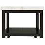 7_Marcello 48" Wide White Marble and Black Wood Coffee Table more views
