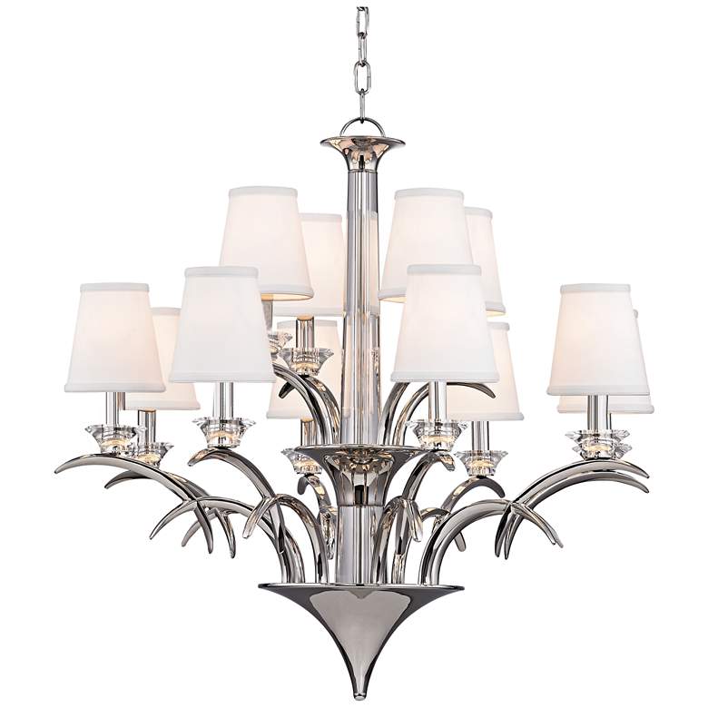Image 1 Marcellus 32 1/2 inch Wide Polished Nickel Chandelier