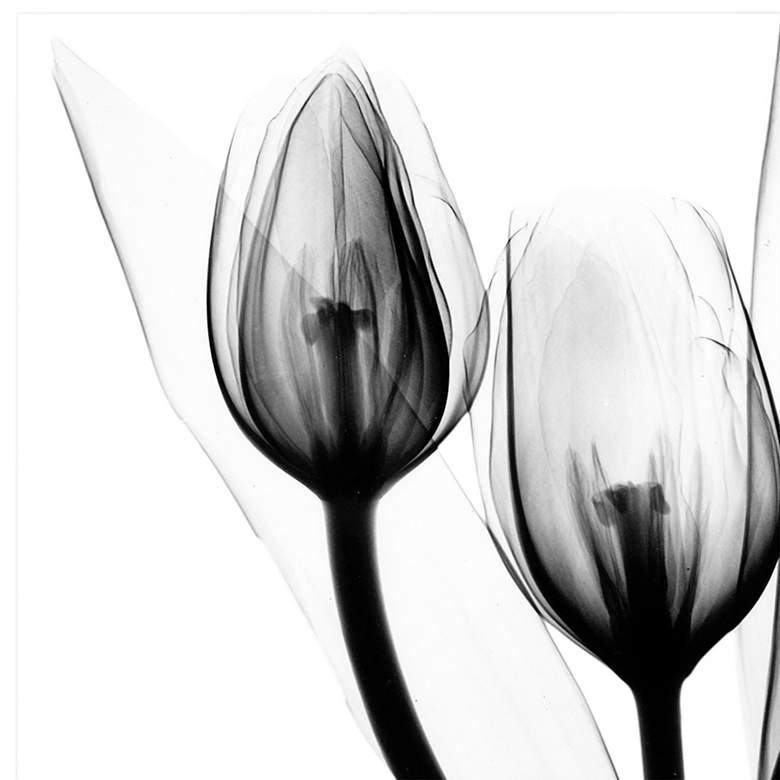 Image 4 Marching Tulips 48"W Free Floating Glass Graphic Wall Art more views