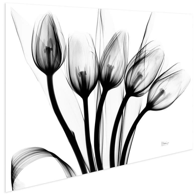 Image 5 Marching Tulips 48"W Free Floating Glass Graphic Wall Art more views