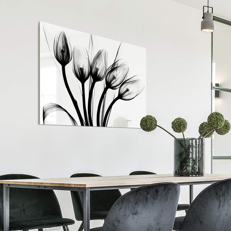Image 6 Marching Tulips 48"W Free Floating Glass Graphic Wall Art more views