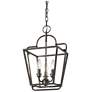 Marci 12" Wide Antique Silver 3-Light Mini Pendant