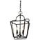 Marci 12" Wide Antique Silver 3-Light Mini Pendant