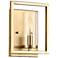 Marco 1-Light Wall Sconce in Brushed Champagne Bronze with Clear Glass