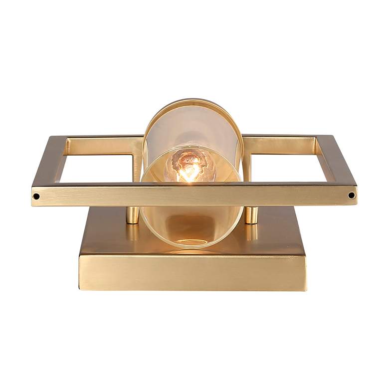 Image 3 Marco 1-Light Wall Sconce in Brushed Champagne Bronze with Clear Glass more views