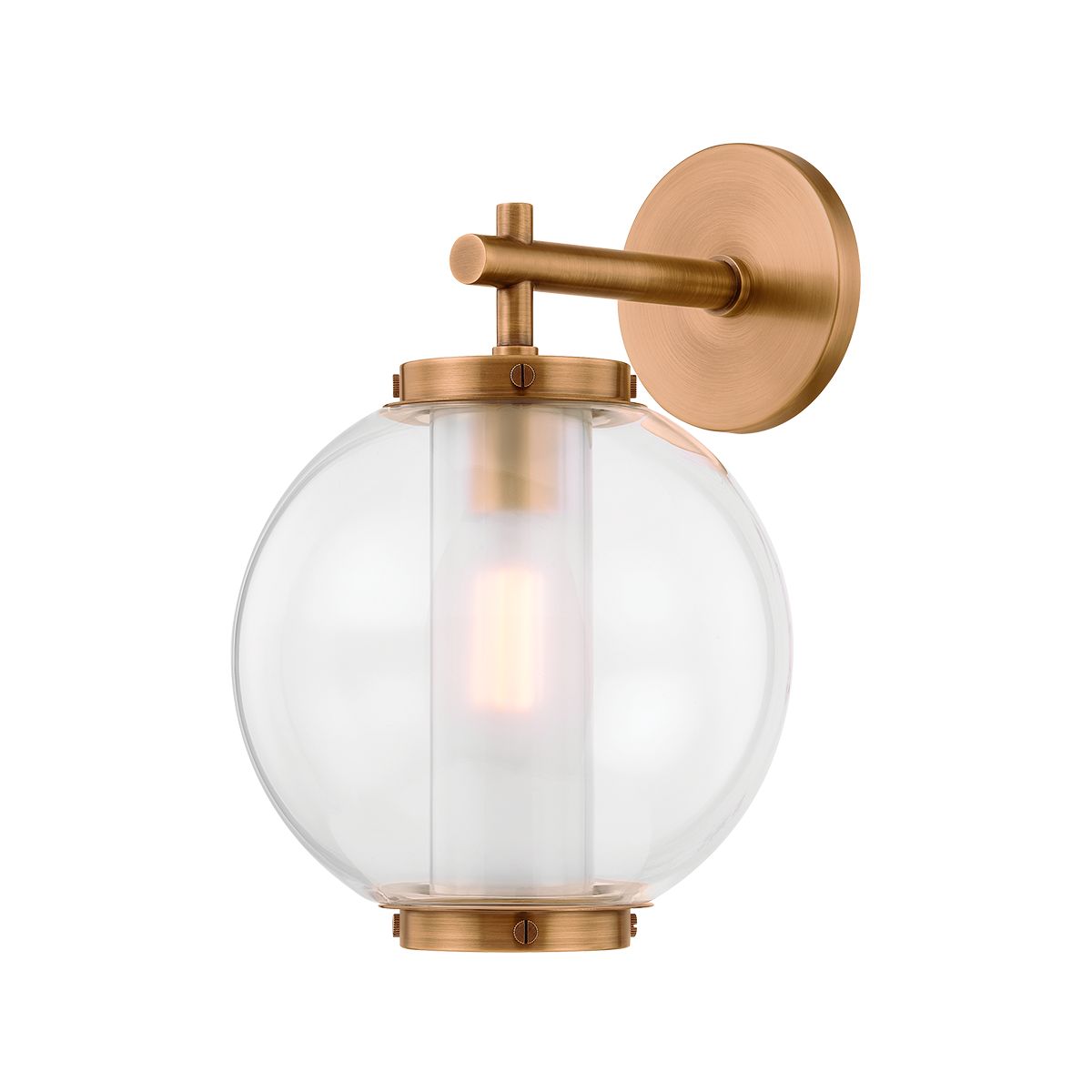 Image 2 Marco 14" High Patina Brass Clear Glass Outdoor Wall Light more views