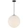 Marco 15 3/4" Wide Black and Opal Glass Pendant Light