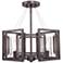 Marco 16" Wide 4-Light Semi-Flush in Gunmetal Bronze with Clear Glass
