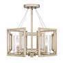 Thumbnail2 of Marco 16" Wide 4-Light Semi-Flush in White Gold with Clear Glass more views