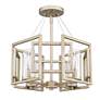 Thumbnail4 of Marco 16" Wide 4-Light Semi-Flush in White Gold with Clear Glass more views