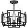 Marco 16" Wide Matte Black Geometric 4-Light Ceiling Light