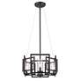 4_Marco 16" Wide Matte Black Geometric 4-Light Ceiling Light more views
