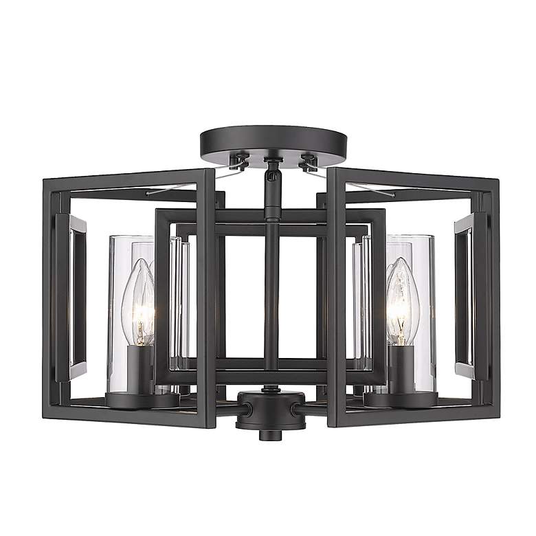 Image 5 Marco 16" Wide Matte Black Geometric 4-Light Ceiling Light more views