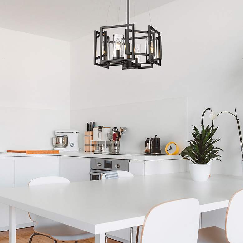 Image 6 Marco 16" Wide Matte Black Geometric 4-Light Ceiling Light more views