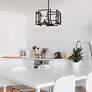 6_Marco 16" Wide Matte Black Geometric 4-Light Ceiling Light more views