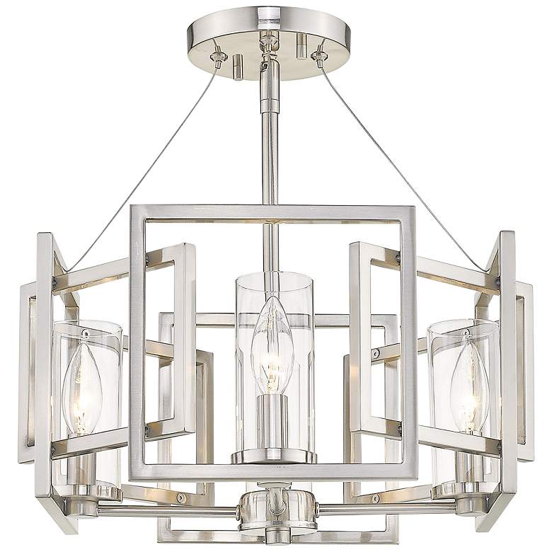 Image 1 Marco 16" Wide Pewter 4-Light Ceiling Light