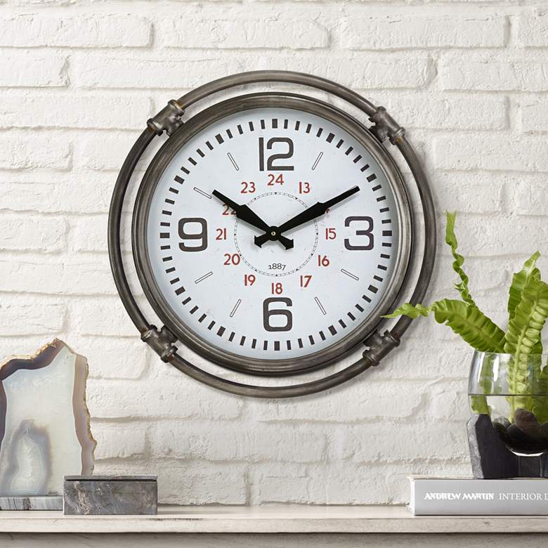 Image 1 Marco 18 3/4 inch High Metal Wall Clock