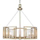 Marco 24 1/2&quot; Wide White Gold 5-Light Chandelier