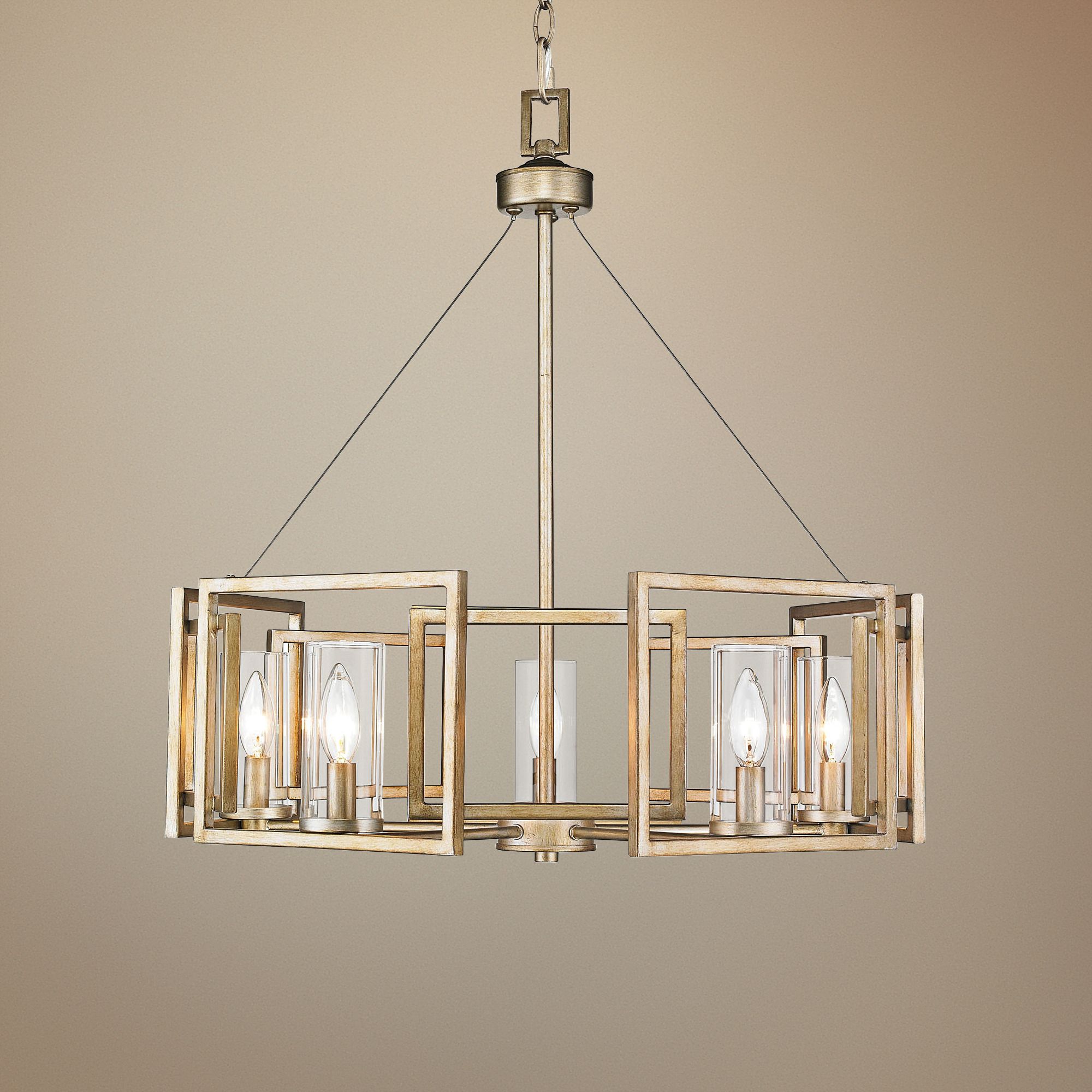 gold 5 light chandelier