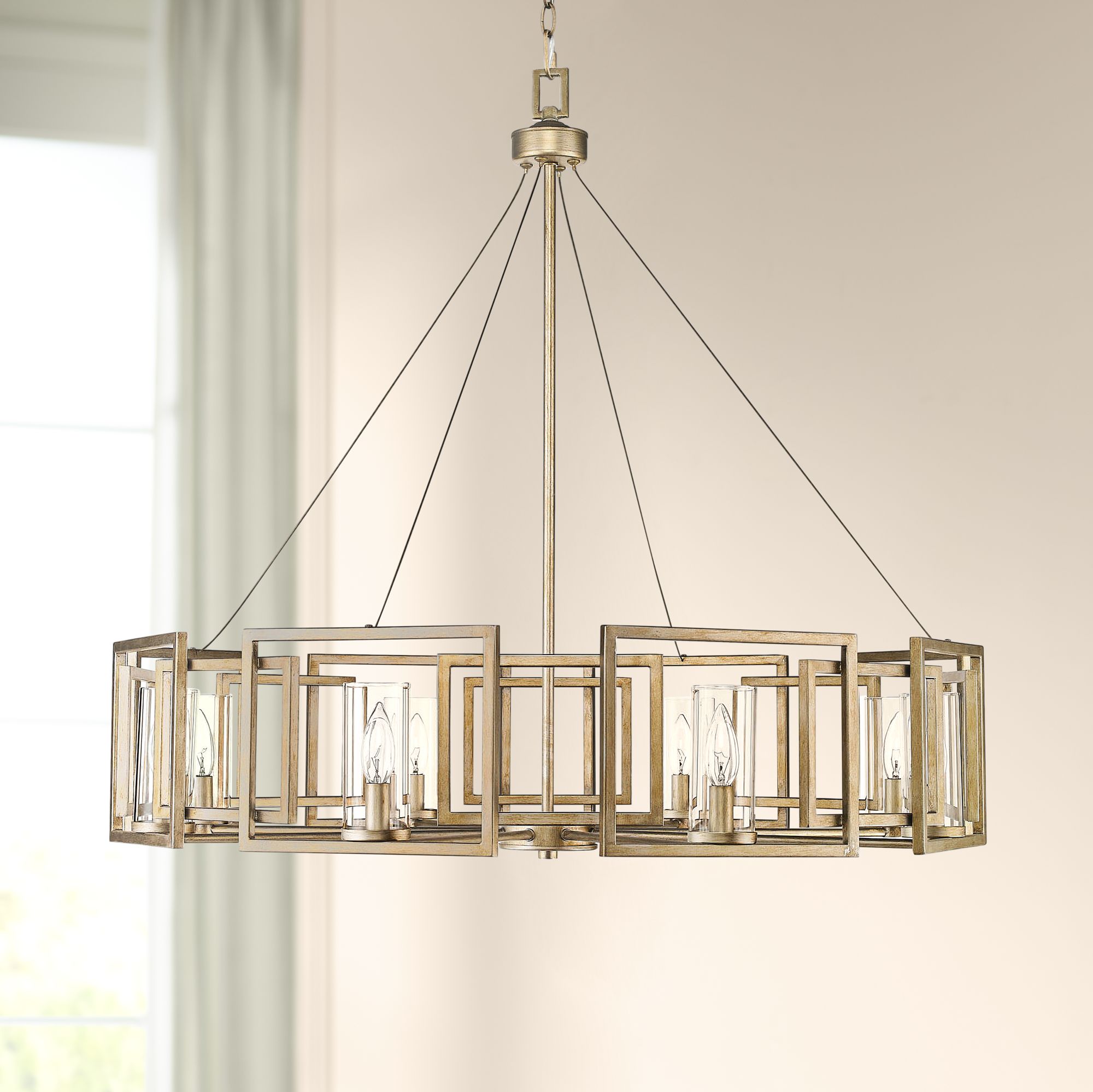 white gold light fixture