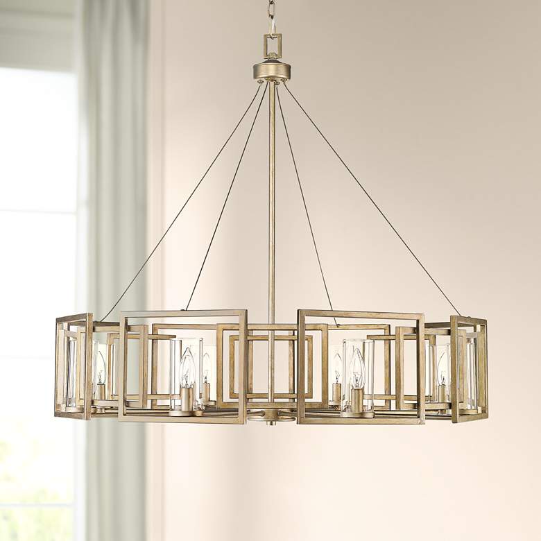 Marco 35 1/2&quot; Wide White Gold 8-Light Chandelier