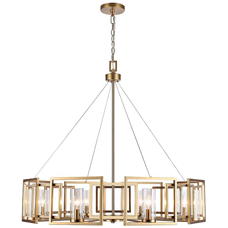 Image 1 Marco 35 1/2"W Brushed Champagne Bronze 8-Light Chandelier
