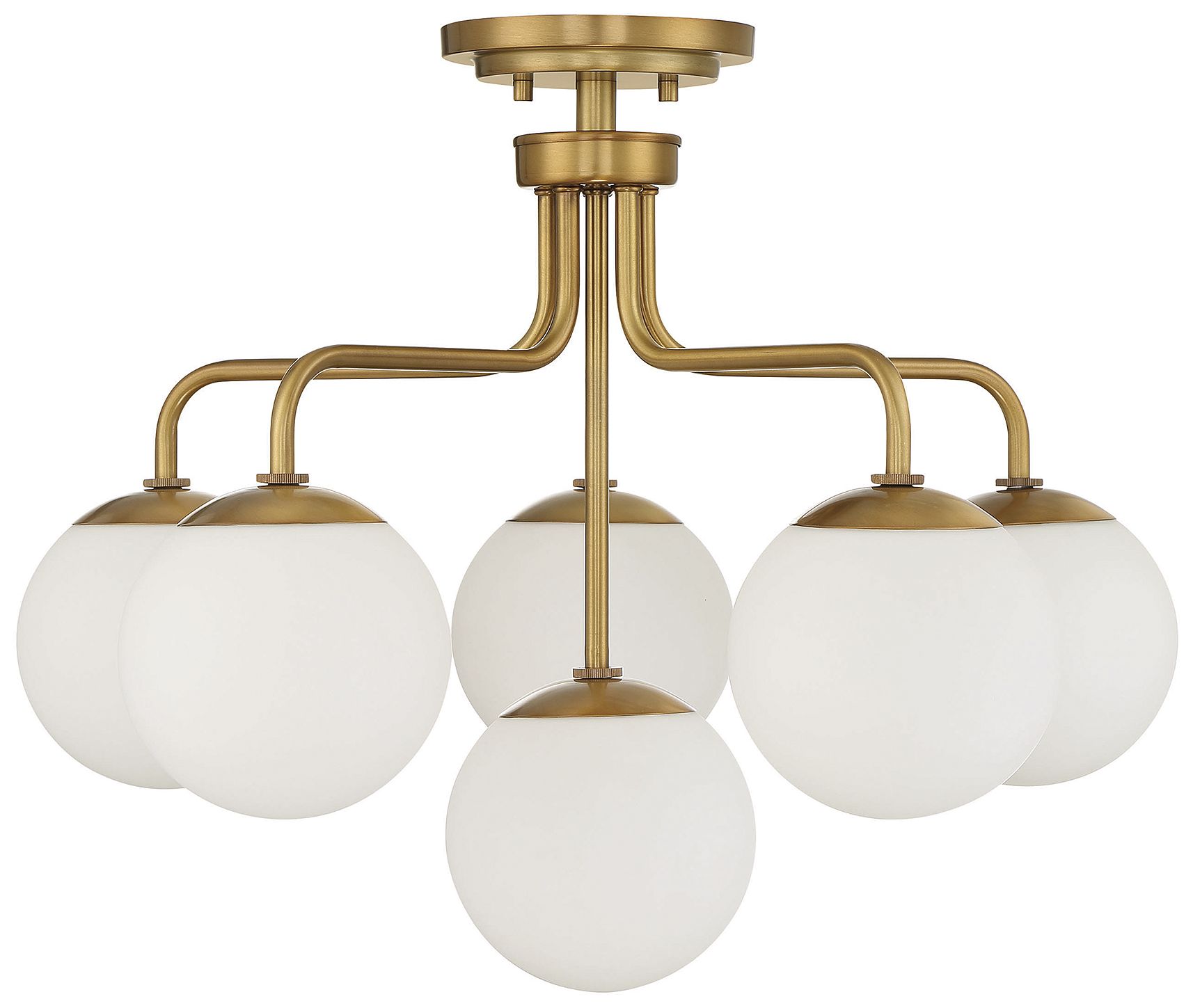 Image 2 Marco 6-Light Ceiling Light in Warm Brass more views