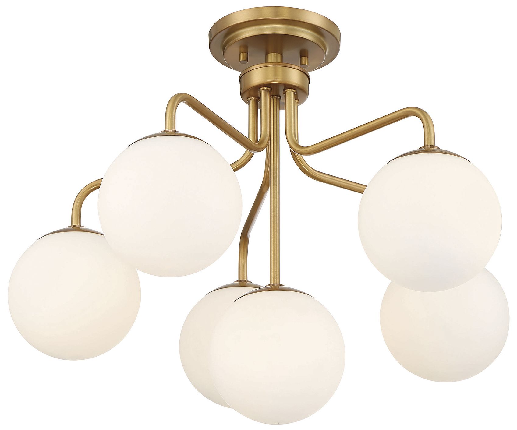 Image 5 Marco 6-Light Ceiling Light in Warm Brass more views