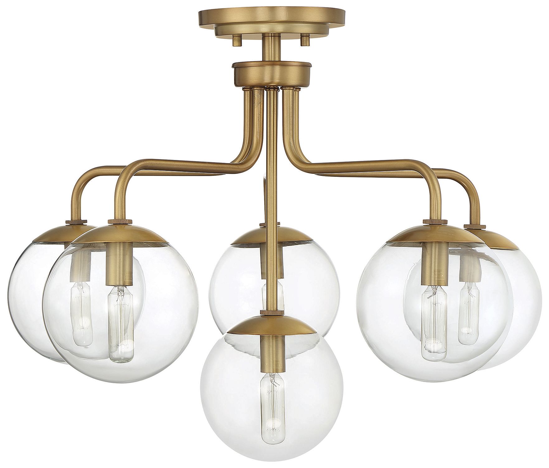 Image 2 Marco 6-Light Ceiling Light in Warm Brass more views