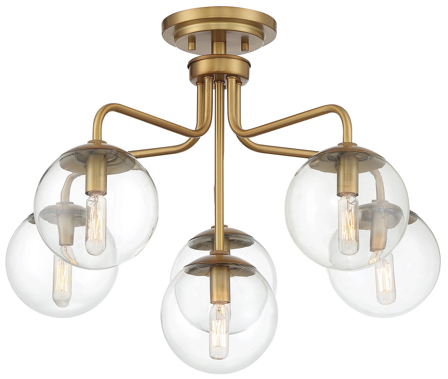 Image 3 Marco 6-Light Ceiling Light in Warm Brass more views