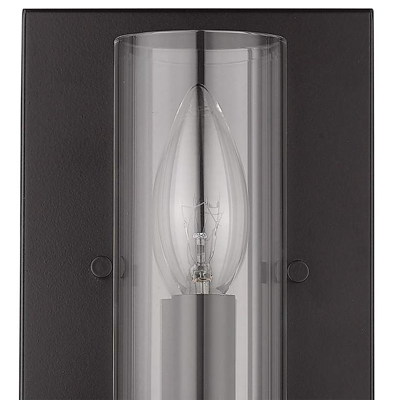 Image 3 Marco 8 1/2" High Matte Black Metal Wall Sconce more views