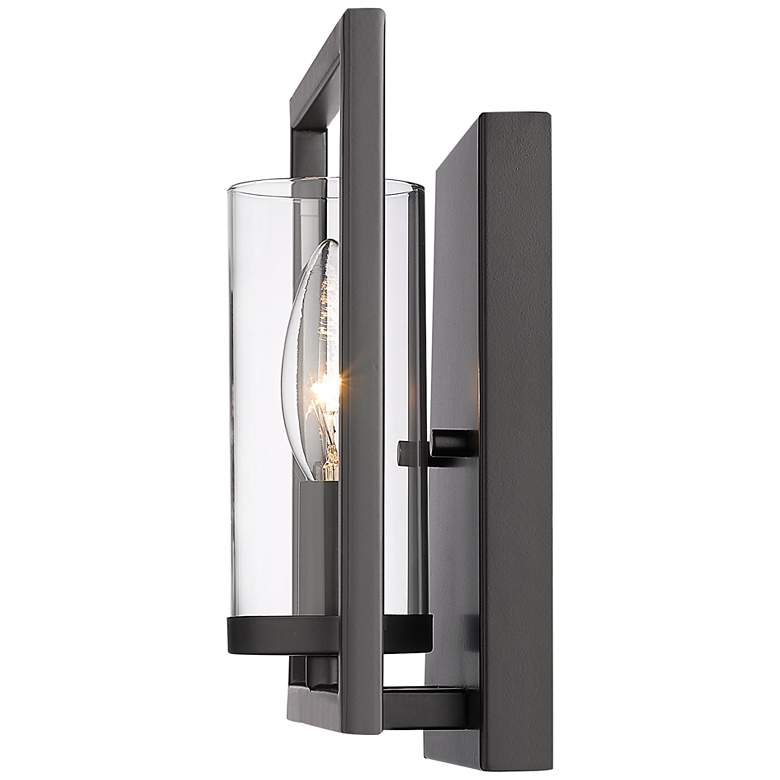 Image 5 Marco 8 1/2 inch High Matte Black Metal Wall Sconce more views