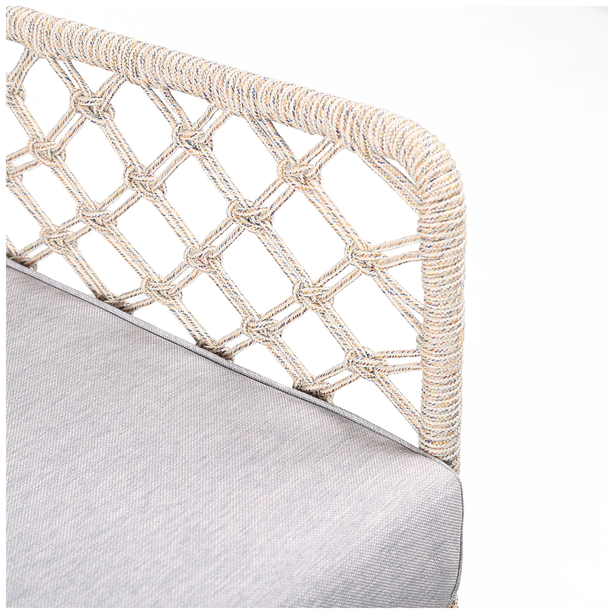 Image 5 Marco Indoor Outdoor Lounge Chair in Steel with Natural Springs Rope more views