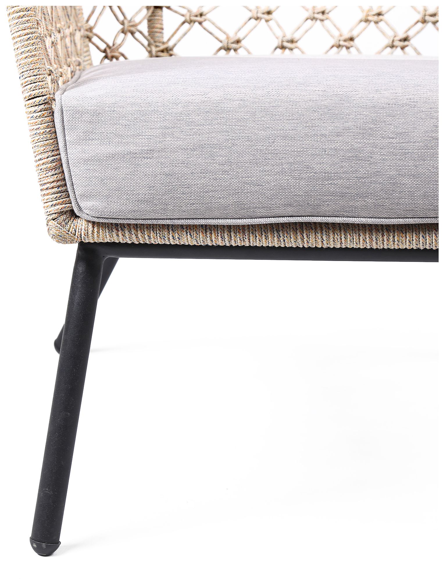 Image 6 Marco Indoor Outdoor Lounge Chair in Steel with Natural Springs Rope more views