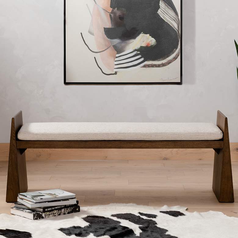 Image 1 Marco Modern Avant White Oak Accent Bench