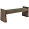 Marco Modern Brown Oak and Velvet Accent Bench