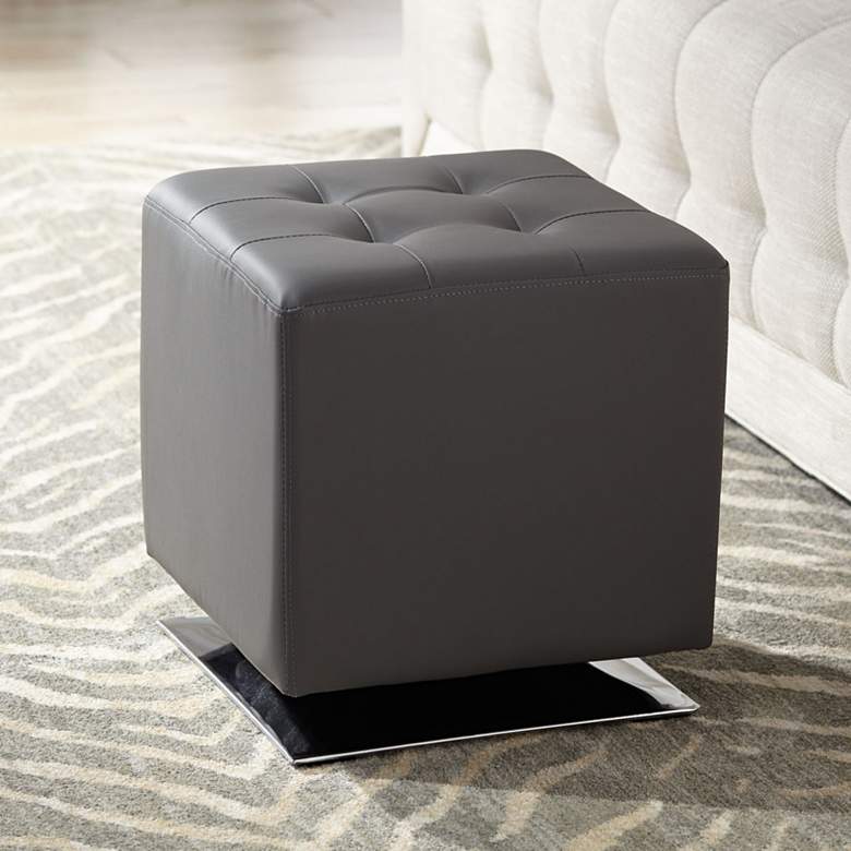 Image 1 Marco Modern Graphite Swivel Ottoman