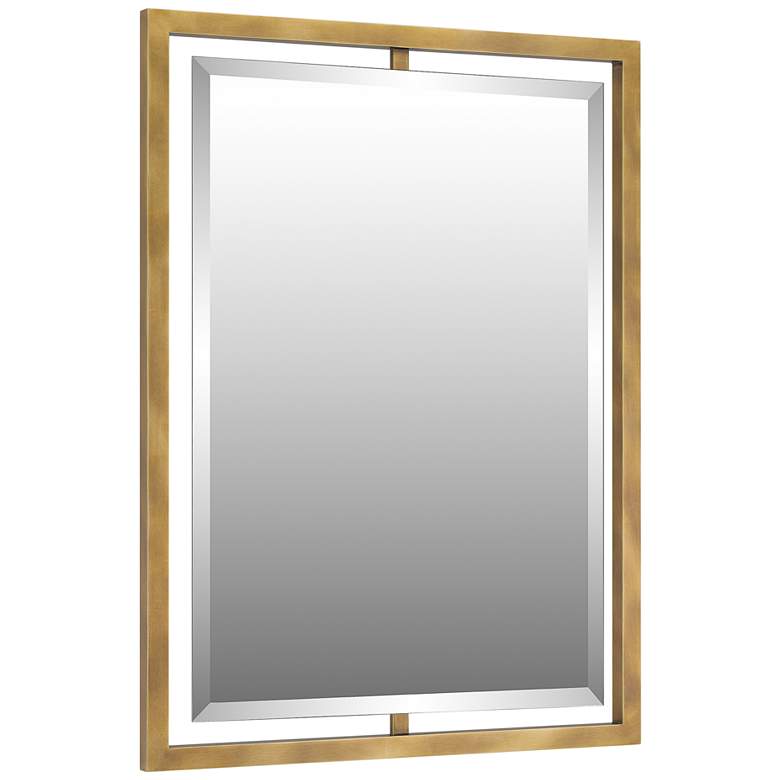 Marcos Weathered Brass 24&quot; x 32&quot; Rectangular Wall Mirror more views