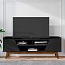 1_Marcus 63" Wide Matte Black Wood 2-Door TV Stand