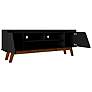4_Marcus 63" Wide Matte Black Wood 2-Door TV Stand more views