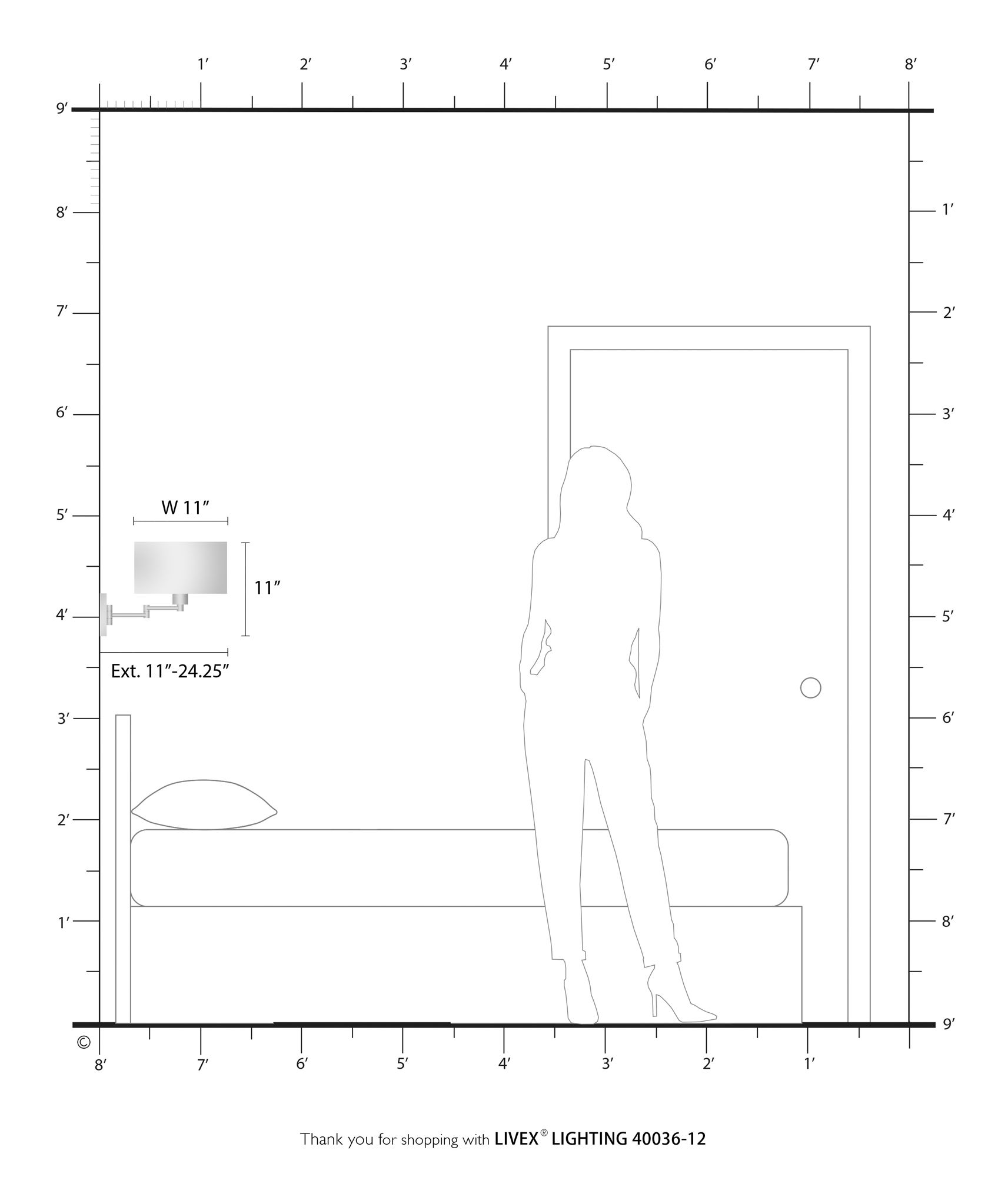 Marcus Satin Brass Swing Arm Wall Lamp in scene