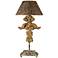 Marcy White-Wash Scroll Sculptural Rustic Metal Table Lamp