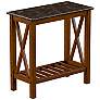 Mardenis 23 1/2" Wide Brown and Medium Oak Wood End Table