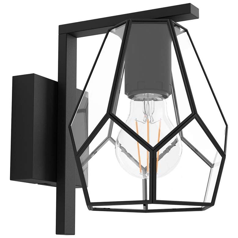 Image 1 Mardyke Structured Black Wall Sconce